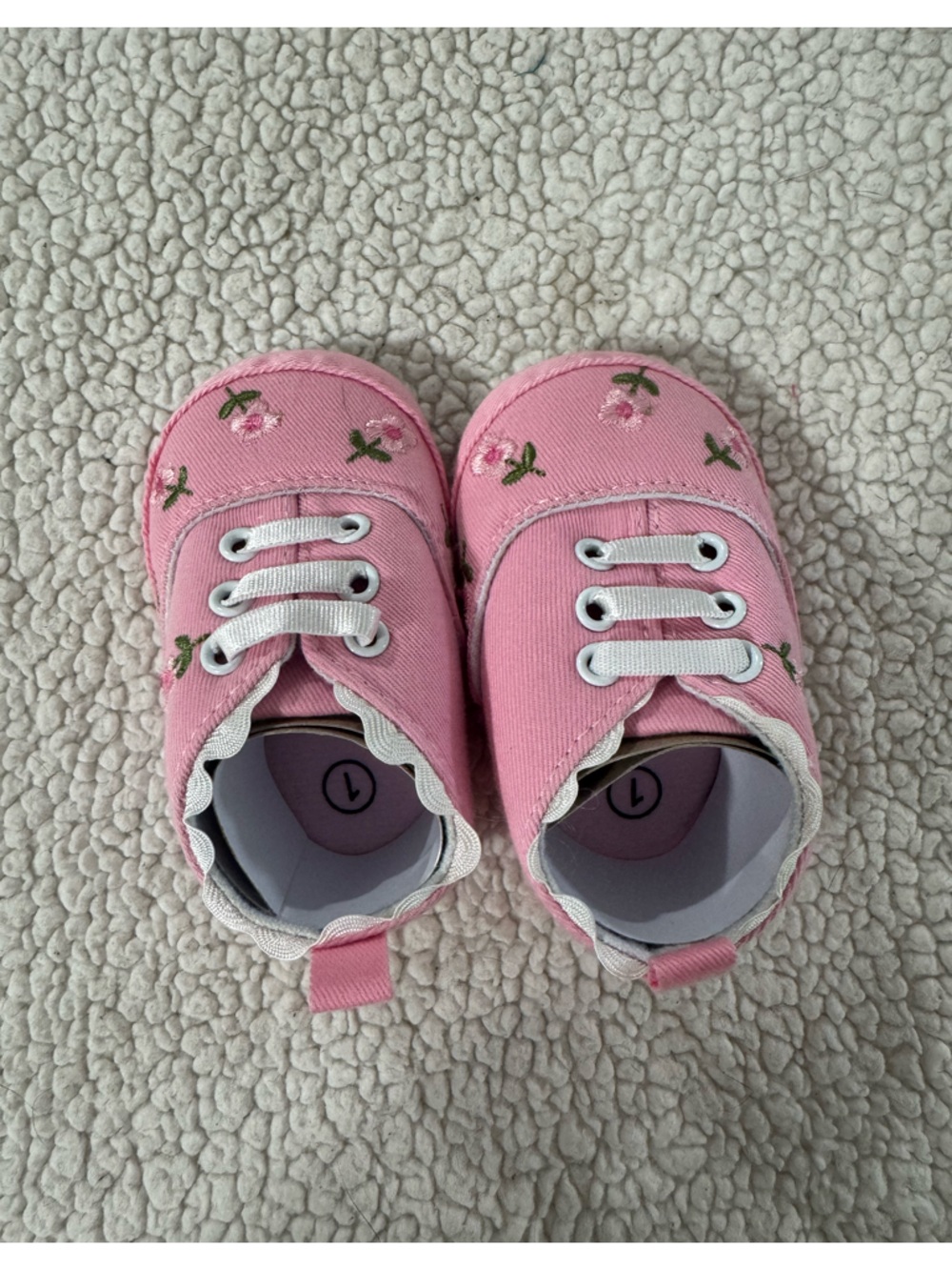 Pink Floral Baby Canvas Shoes